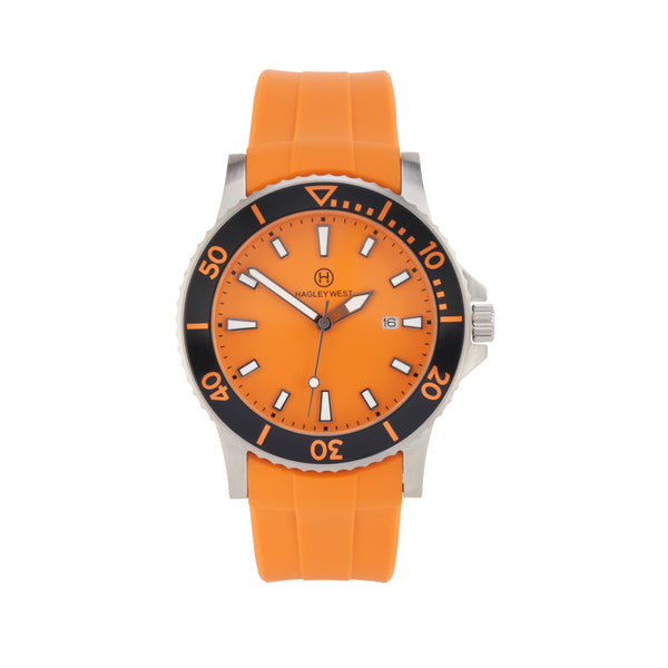Diver Dubai | Orange Watch | Men's Watches – Hagley West Watches