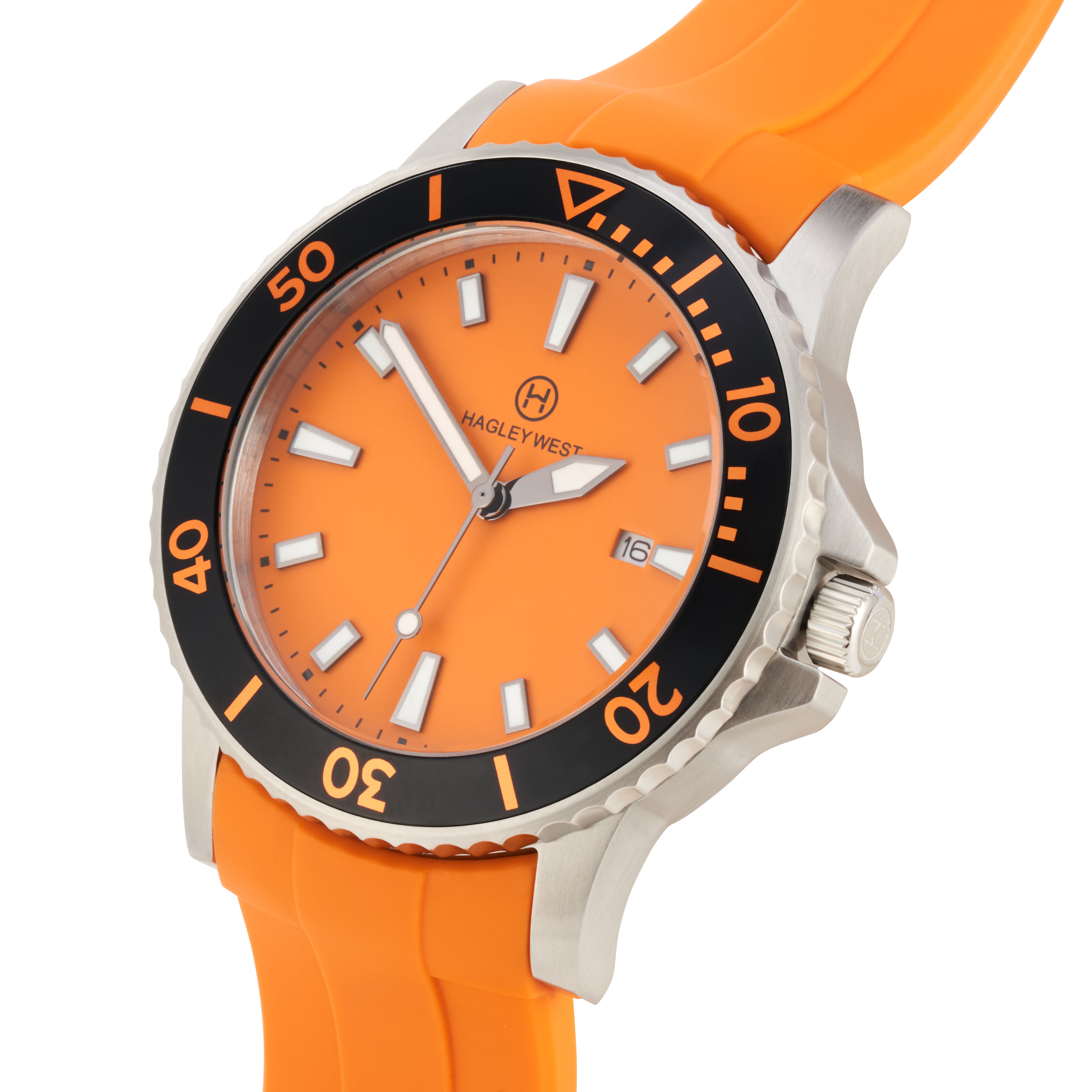 Diver Dubai | Orange Watch | Men's Watches – Hagley West Watches