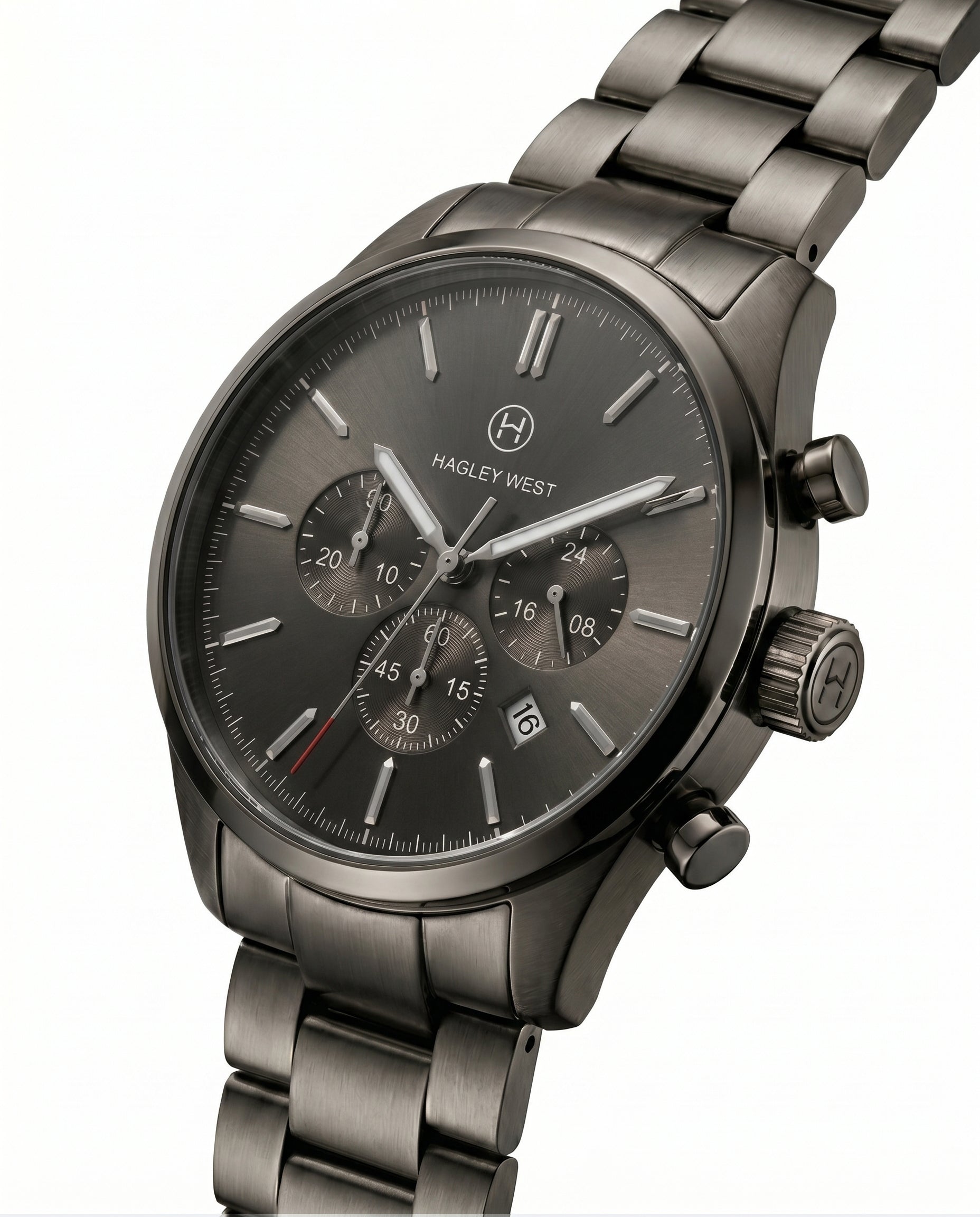 Chrono Pilgrim | Gunmetal Chronograph Watch | Hagley West – Hagley