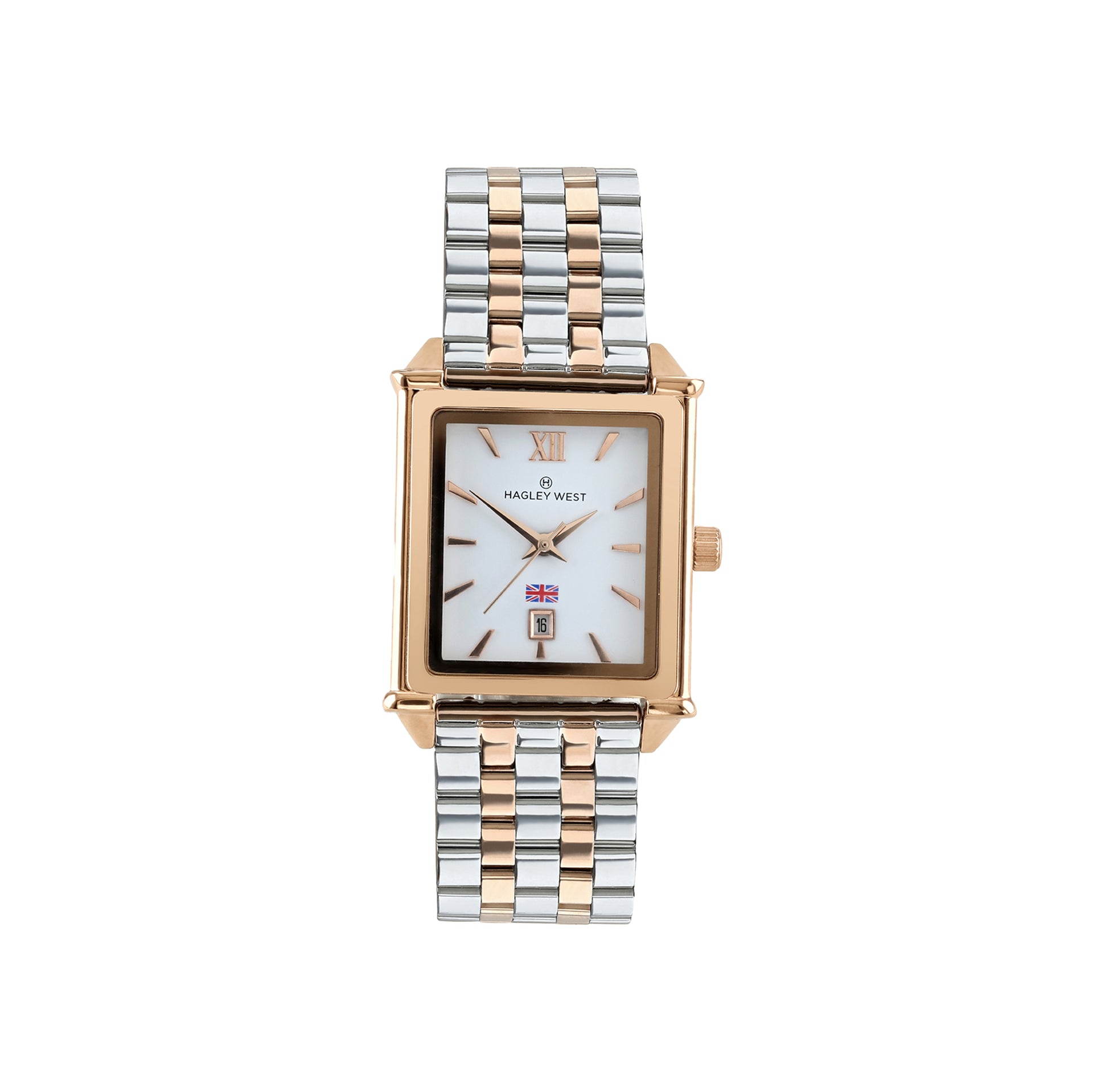 Brit 36 - INVERNESS | White/rose gold and silver link